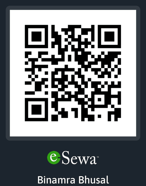 eSewa QR code for tipping Binamra Bhusal, the maker of Surilo
